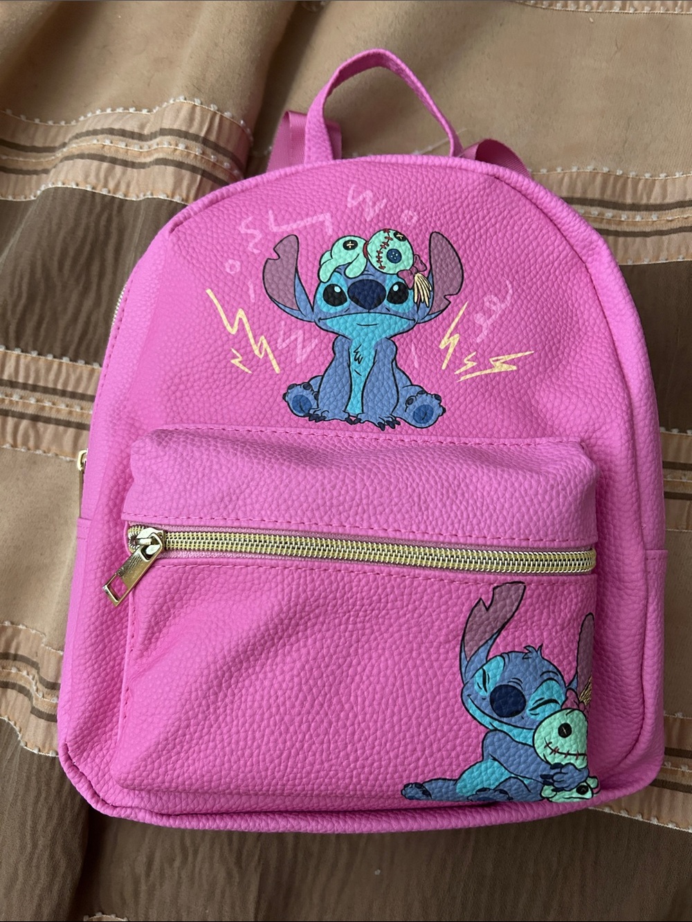 Bioworld Pink Kids Backpack with Stitch Characters